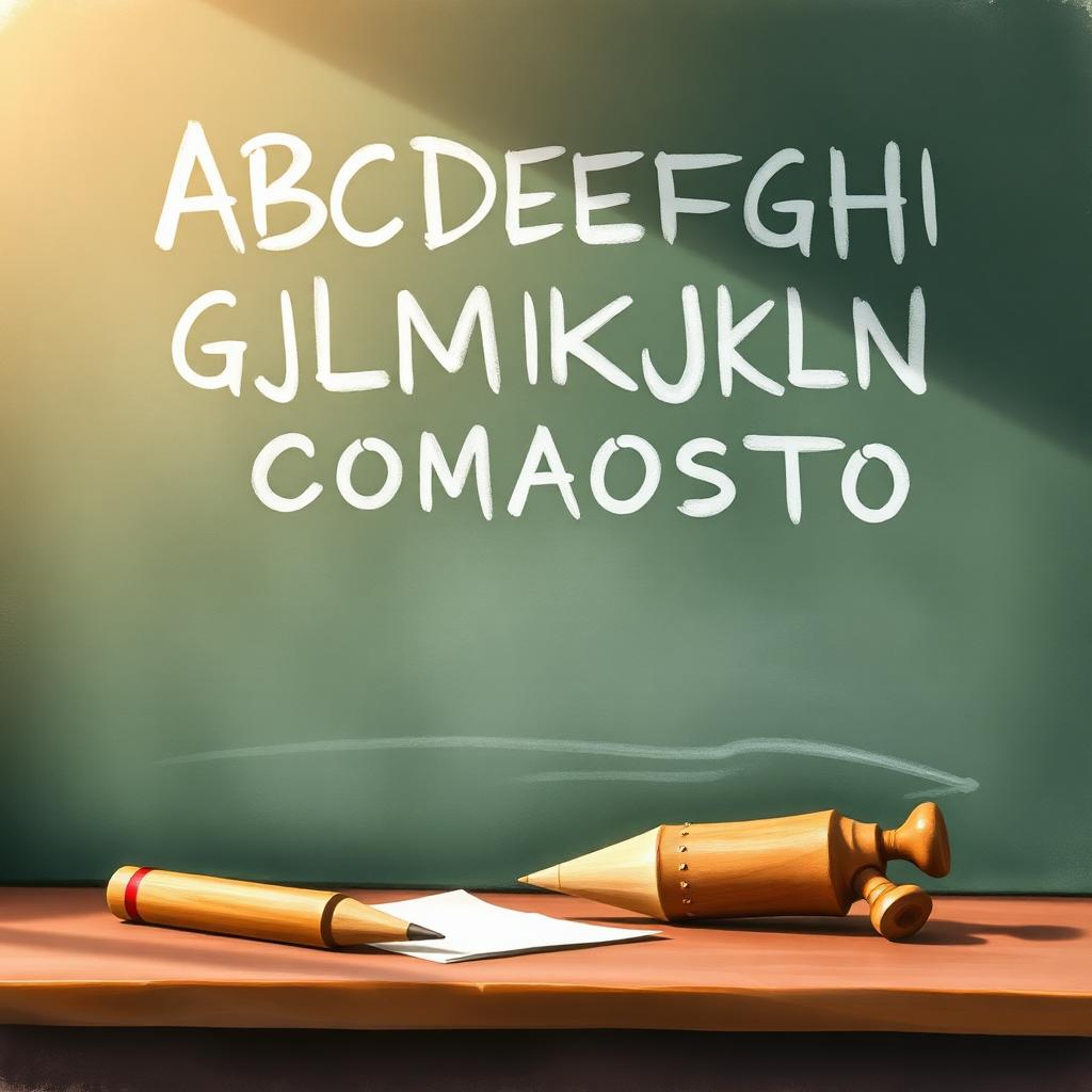 Chalkboard letters arranged to spell out language — a visual reminder that language lives in the mind, not only in the voice.
