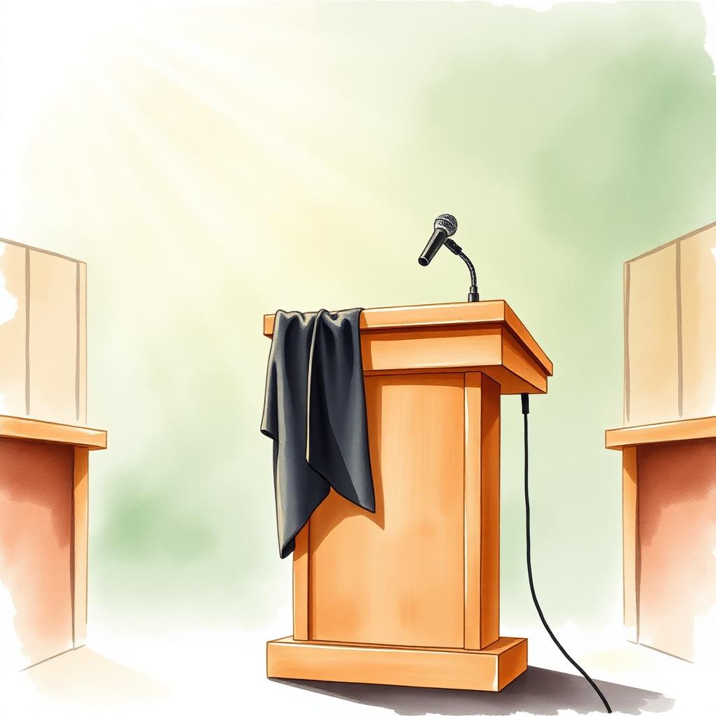 A microphone with the cord wrapped around it — a visual metaphor for speech as a channel that can fail.